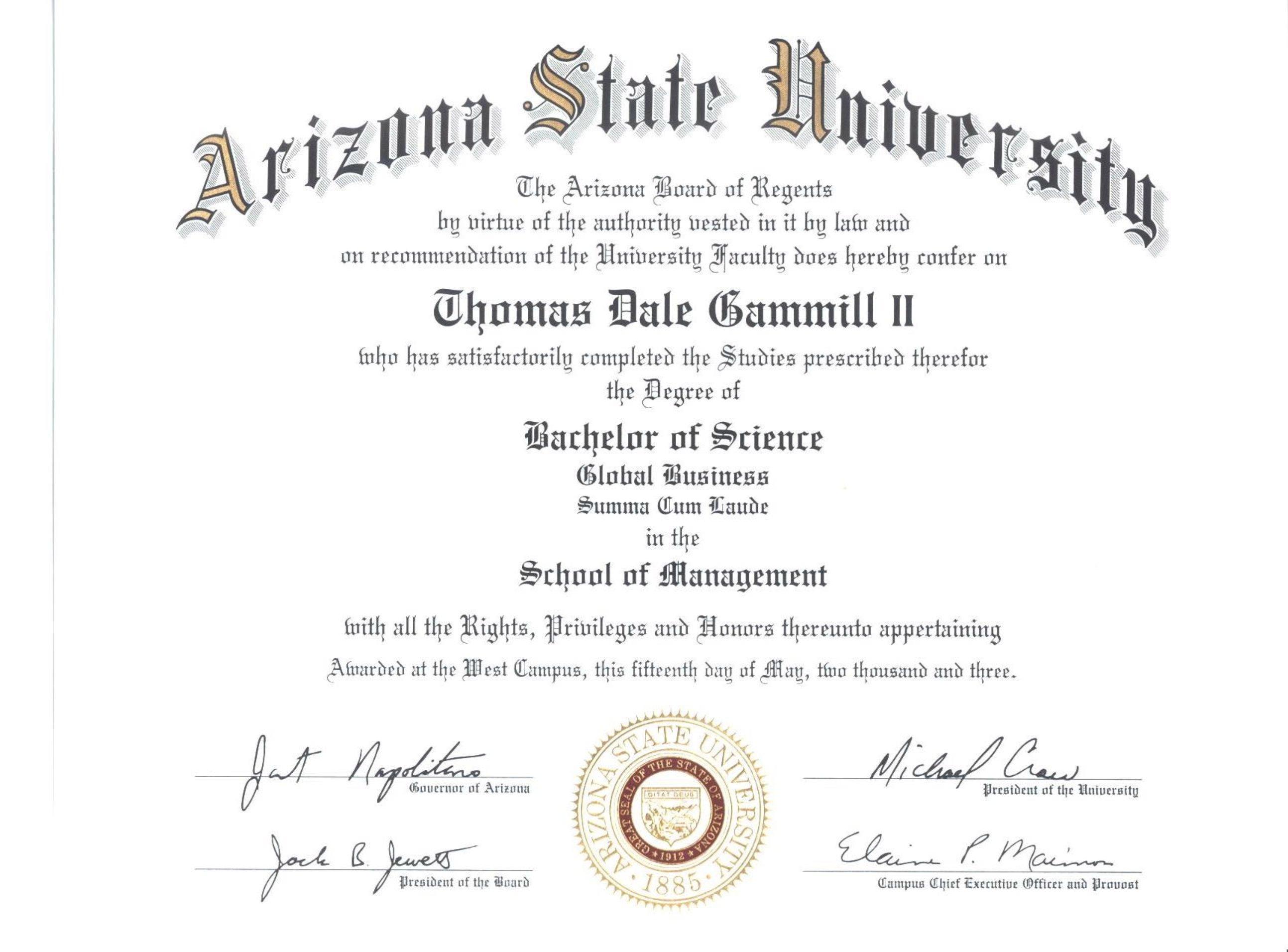 graduate degree
